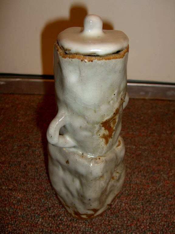 3 beautiful pieces of abstract pottery all signed Fred Moore 4