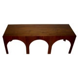 A custom made quality walnut bench or coffee tables 2 available