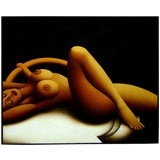 Vintage Dimiter Buyukliiski-Mitchy large oil/canvas painting nude 1986
