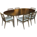 1950's Edward Wormley for Dunbar walnut dining table & 6 chairs