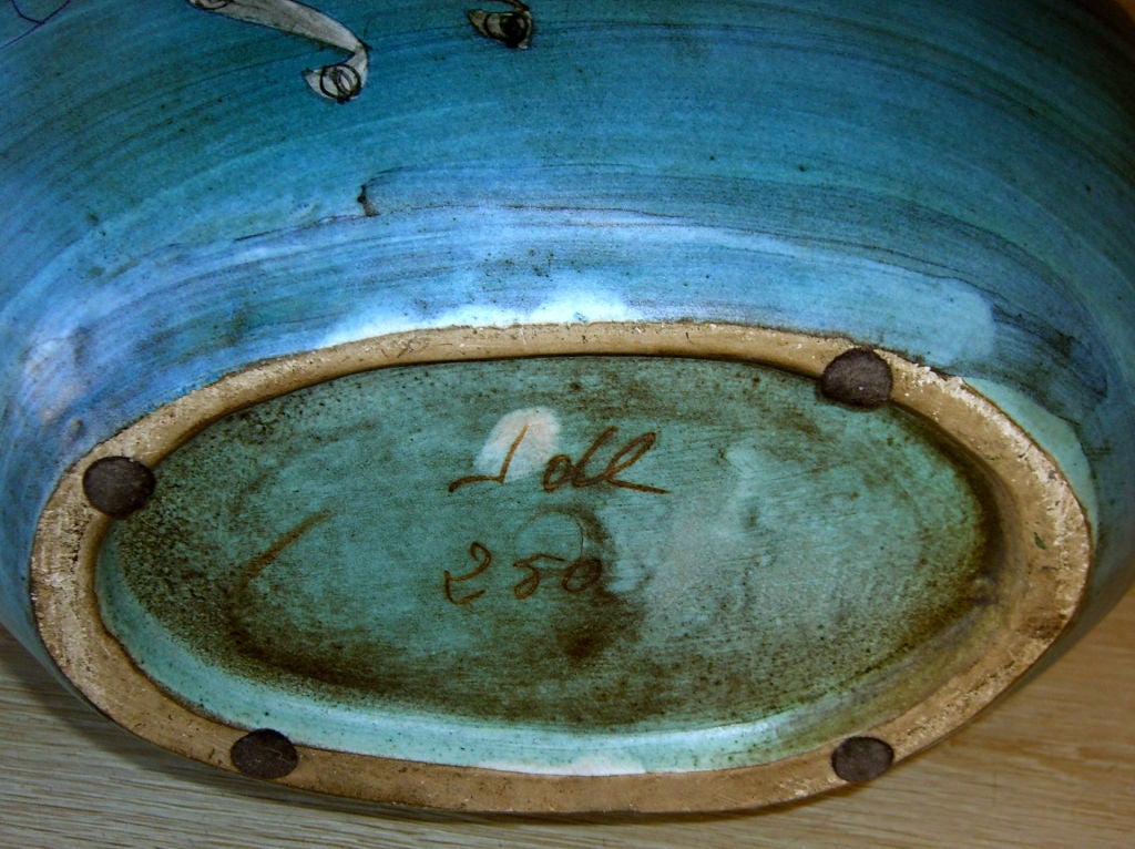 Handgedrehte Terrakotta-Vase von Jean de Lespinasse, signiert JDL im Zustand „Gut“ im Angebot in Palm Springs, CA