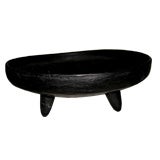 Antique Elegant early 20th century African Black tripod footed bowl