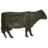 Antique 19th century Metal Cow which was part of a trade sign