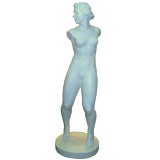 Incredible vintage 1930-40's life size plaster of a nude woman