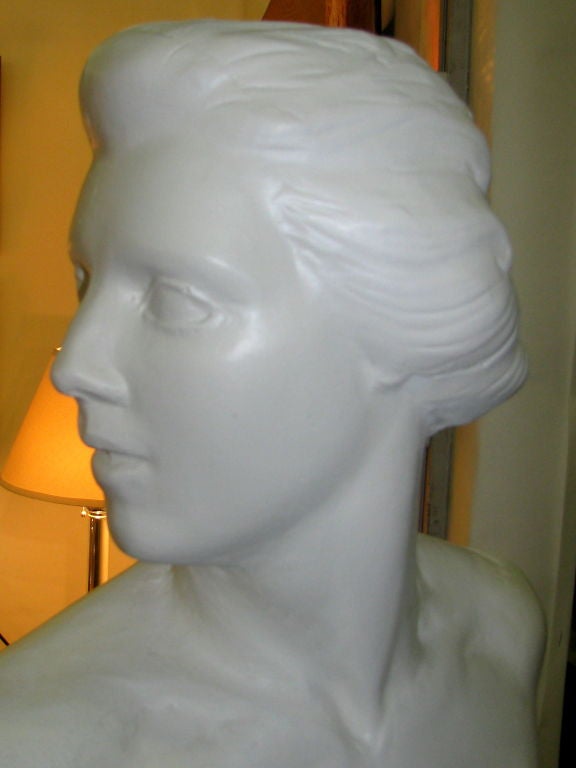 Incredible vintage 1930-40's life size plaster of a nude woman
