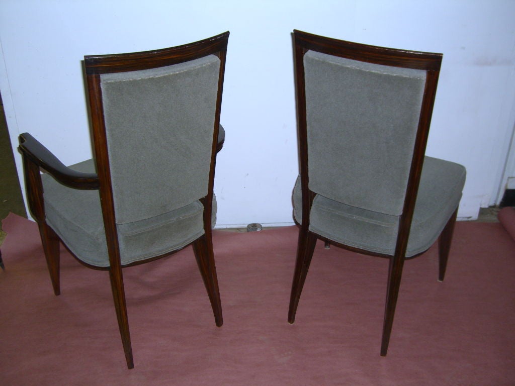 Fabulous set of 10 period French Art Deco Dining room chairs 1