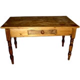 Antique late 19th/early 20th century pine table w/ one drawer