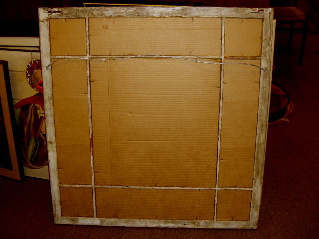 Great 19th century mirrored 19th century window pane