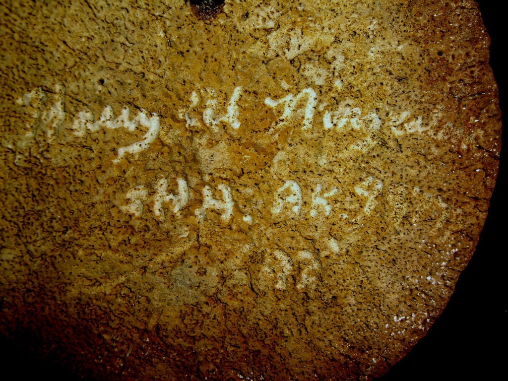 Mid-20th Century Wonderful Signed Inuit Whalebone Mask Signed And Dated Illegibly