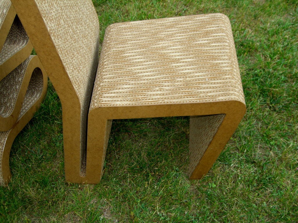 Cardboard Pair of Frank Gehry Easy edge cardboard chairs