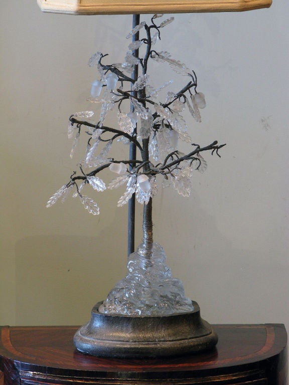 Pair of Glass Tree Lamps