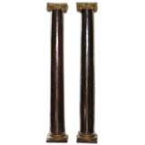 Pair of 19th C Wooden Columns