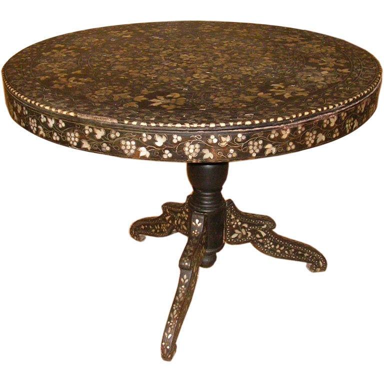 Large 19th Century Syrian Mother-of-Pearl Center Table at 1stDibs