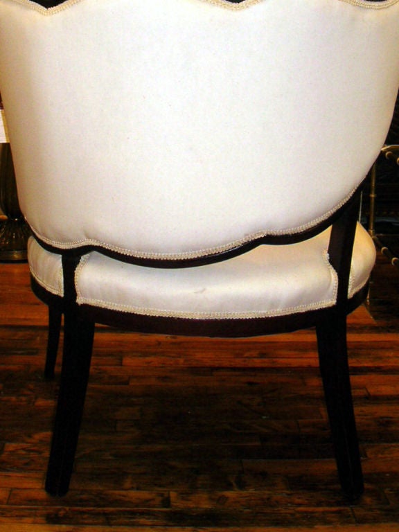 A Pair Of French Art Deco Leaf Form Upholstered Chairs 1