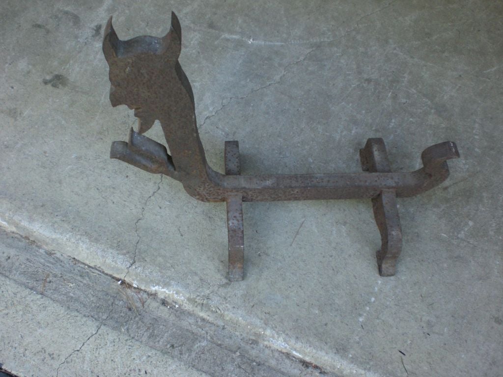 PAIR OF ANDIRONS