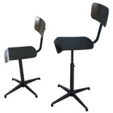 Retro Six Adjustable Steel Stools