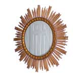 Large Round Star Burst Mirror