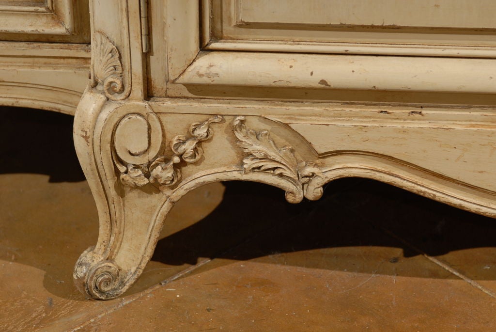 19th Century French Louis XV Painted Buffet deux Corps c 1890