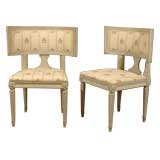 Pair of 18th Century Swedish "Lulla" style chairs - Gustavian