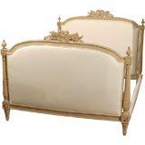 19th Century French Louis XVI Style Painted Bed