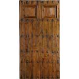 Portera-18th C. Antique Spanish Double Door W/ Windows & Nails