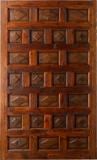 Portera-18th C. Antique Spanish Door With Carved Settings