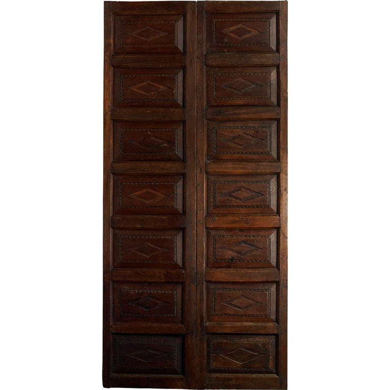 Portera-18th Century Antique Spanish Double Door For Sale