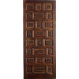 Portera-20th Century Vintage Spanish Door With Carved Settings