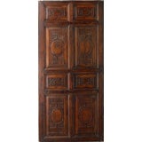 Portera-18th Century Antique Spanish Door WIth Carved Settings
