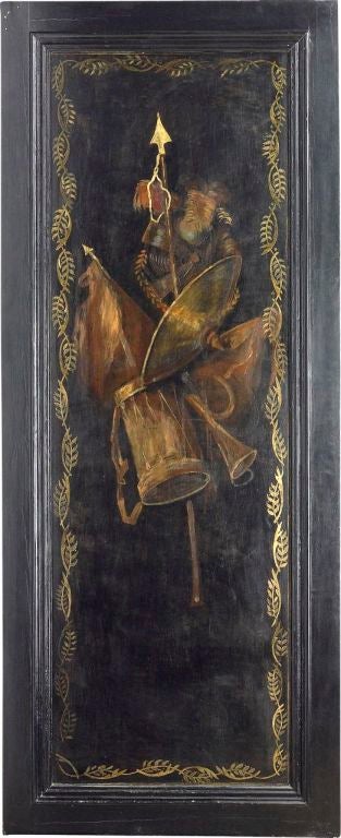 Portera-19th Century Hand Painted Antique Spanish Door