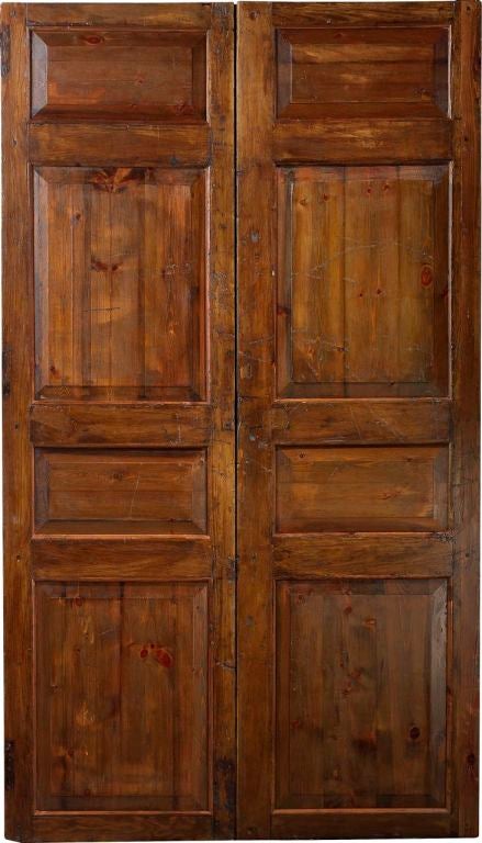 Portera- 19th Century Antique Spanish Double Doors With Inlay