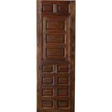 Portera-18th C. Antique Spanish Door W/ Carved Settings & Window