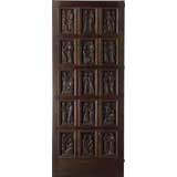 Portera-20th C. Vintage Spanish Door With Carved Settings