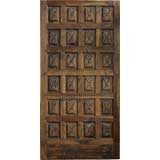 Portera-18th C. Antique Spanish Door With Carved Settings 
Nail