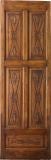 Portera-18th C. Antique Spanish Door With Carved Settings & Nail