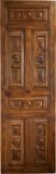 Portera-18th C. Antique Spanish Door With Carved Settings