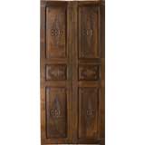 Portera-20thC. Antique Spanish Double Doors w/ Engraved Settings