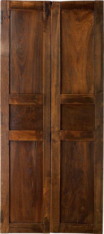 Portera-20thC. Antique Spanish Double Doors w/ Engraved Settings