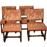 Antique Medieval style European Oak Chairs.