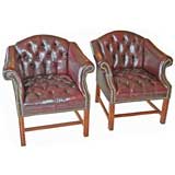 Pair of English Club Chairs