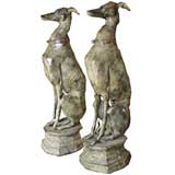 Pair of Bronze Whippets