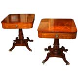 RARE PAIR REGENCY STYLE ROSEWOOD SIDE TABLES