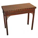 Chippendale style Mahogany Games Table.