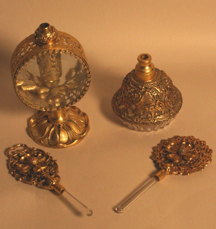 Matched PAIR French Perfume & Cologne Bottles