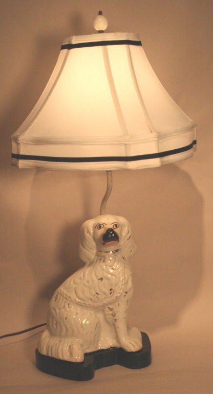 retro orange dog lamp