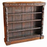 Antique Jacobean style English Open Bookcase