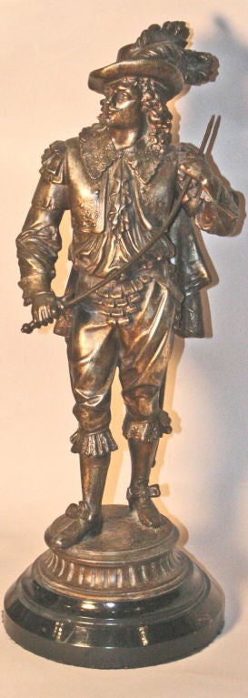 Pair of French Spelter Figurines.  Don Juan & Don Cesar 1