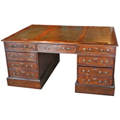 Burl Walnut Executive Desk