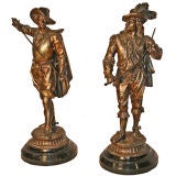 Pair of French Spelter Figurines.  Don Juan & Don Cesar