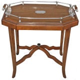 English Oak Tray on Stand.